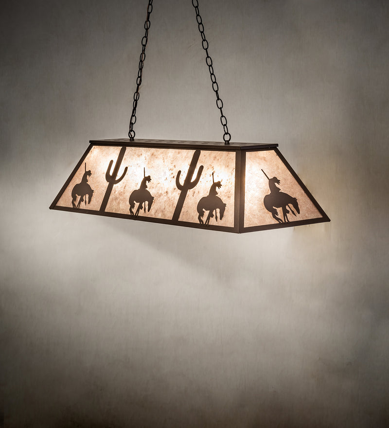 Meyda Tiffany 135573 Nine Light Oblong Pendant, Cafe Noir