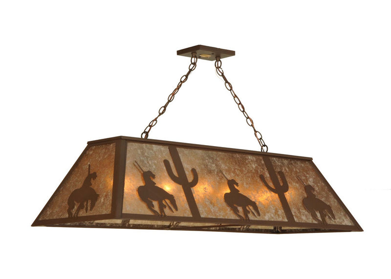Meyda Tiffany 135573 Nine Light Oblong Pendant, Cafe Noir