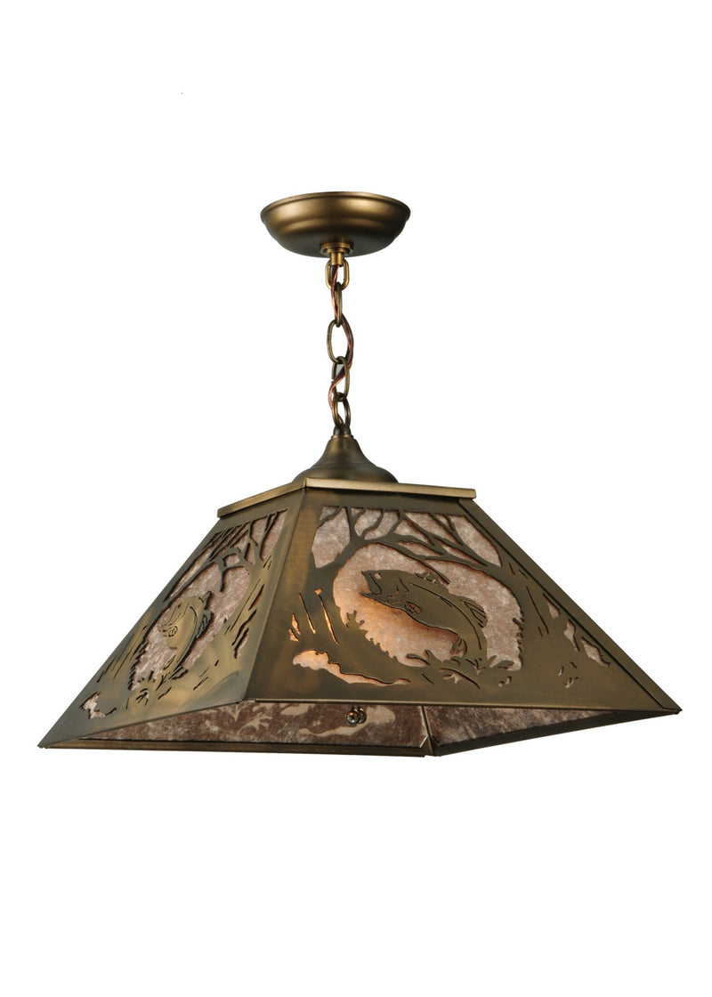 Meyda Tiffany 135709 Two Light Pendant, Antique Copper