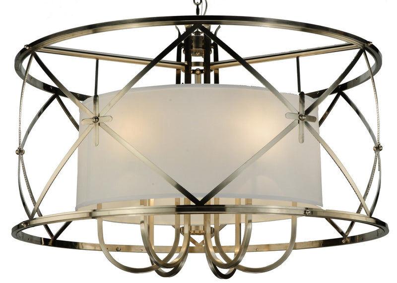 Meyda Tiffany 135929 Six Light Pendant, Brushed Nickel