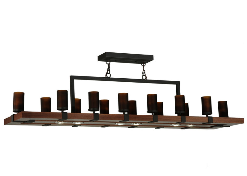 Meyda Tiffany 135930 14 Light Oblong Chandelier, Wrought Iron