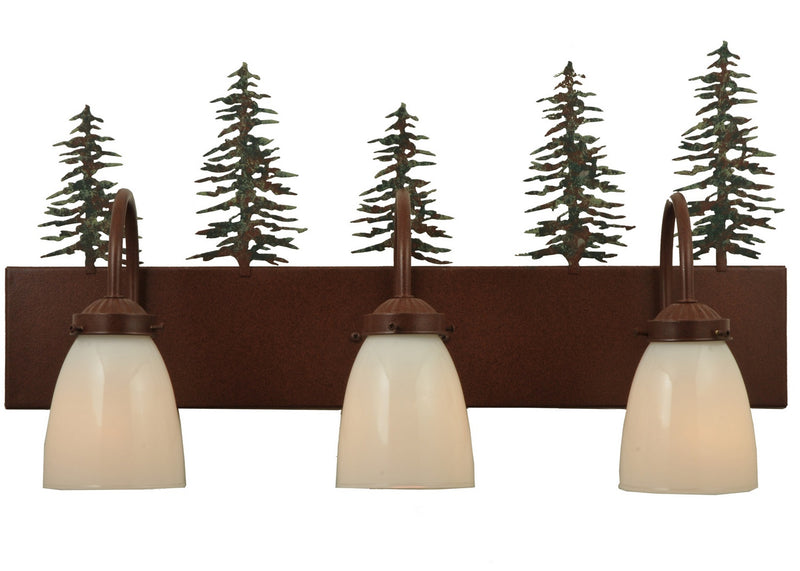 Meyda Tiffany 135960 Three Light Vanity, Red Rust