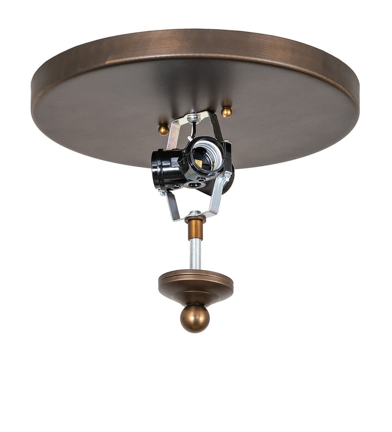 Meyda Tiffany 136032 Three Light Flushmount, Antique Copper