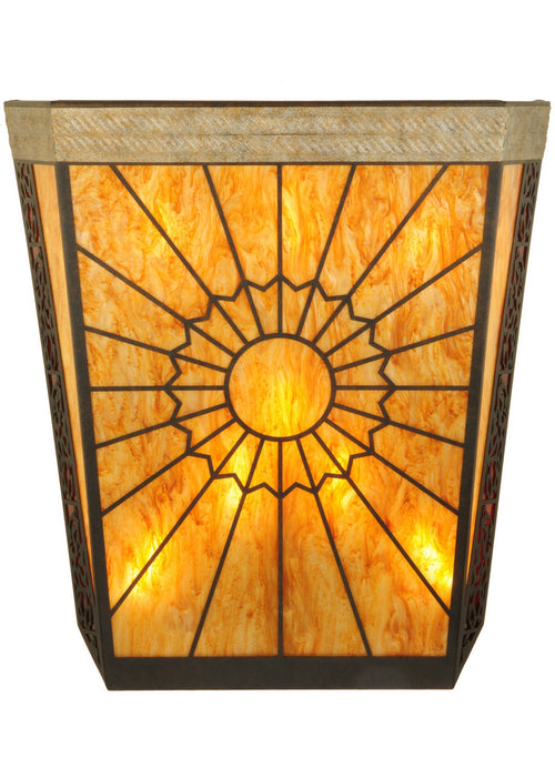 Meyda Tiffany 136080 Eight Light Wall Sconce, Chestnut/Corinth