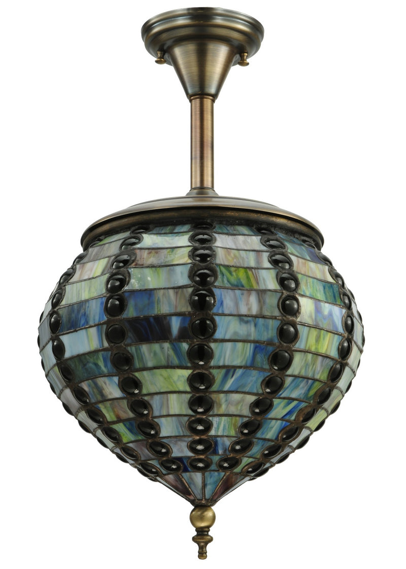 Meyda Tiffany 136106 One Light Pendant, Pewter