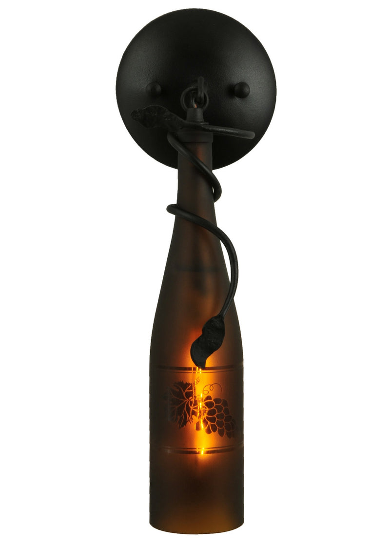 Meyda Tiffany 81816 One Light Wall Sconce, Black Metal