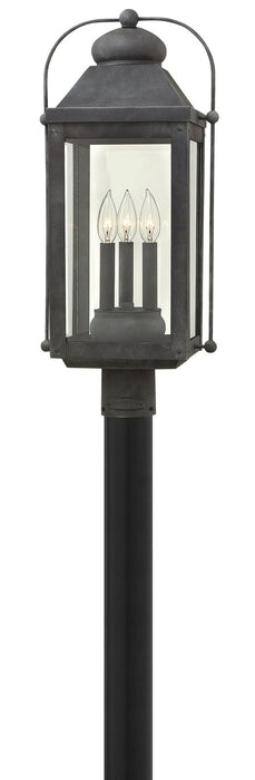 Hinkley 1851DZ LED Post Top/ Pier Mount, Aged Zinc