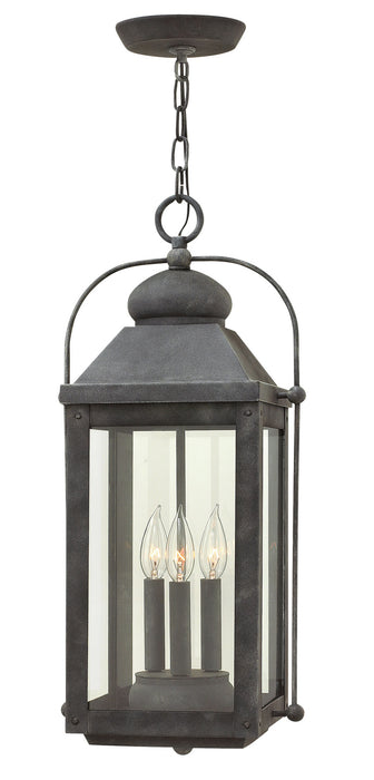 Hinkley 1852DZ LED Hanging Lantern, Aged Zinc
