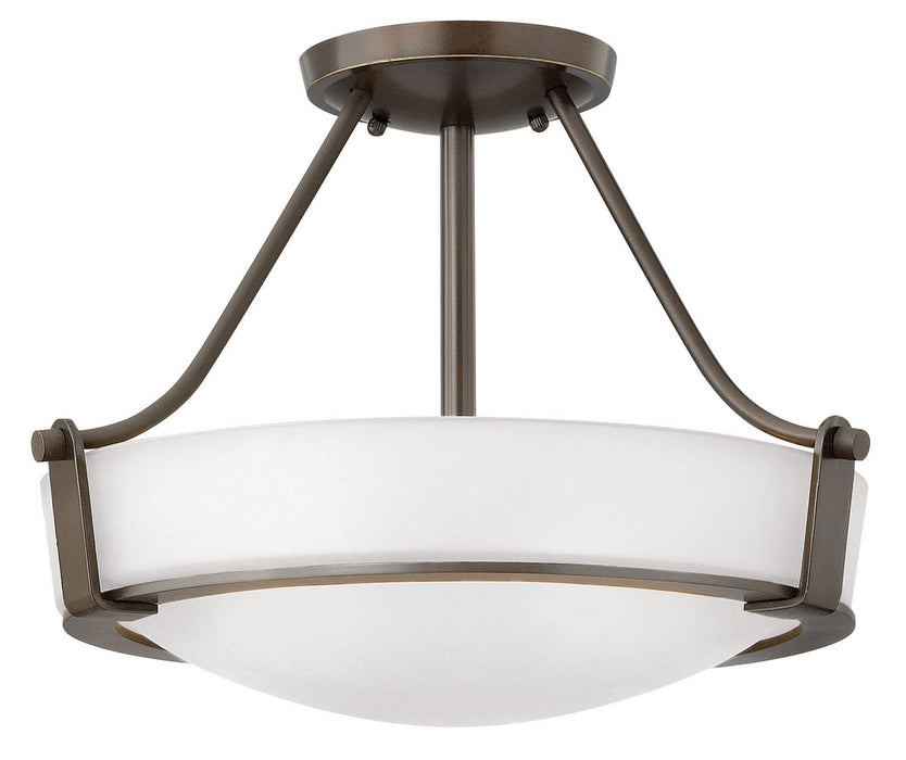 Hinkley 3220OB-WH LED Semi-Flush Mount, Olde Bronze
