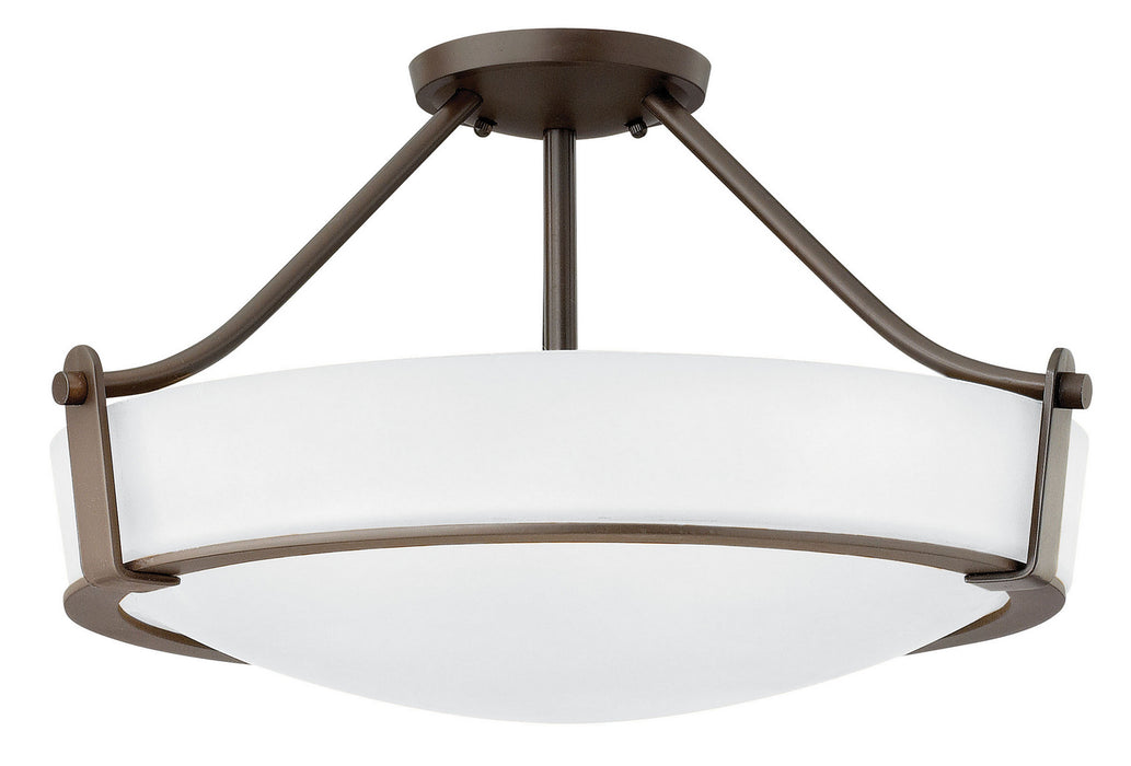 Hinkley 3221OB-WH LED Semi-Flush Mount, Olde Bronze