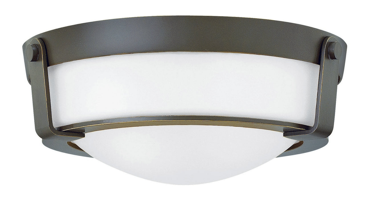 Hinkley 3223OB-WH-LED LED Flush Mount, Olde Bronze with Etched White glass