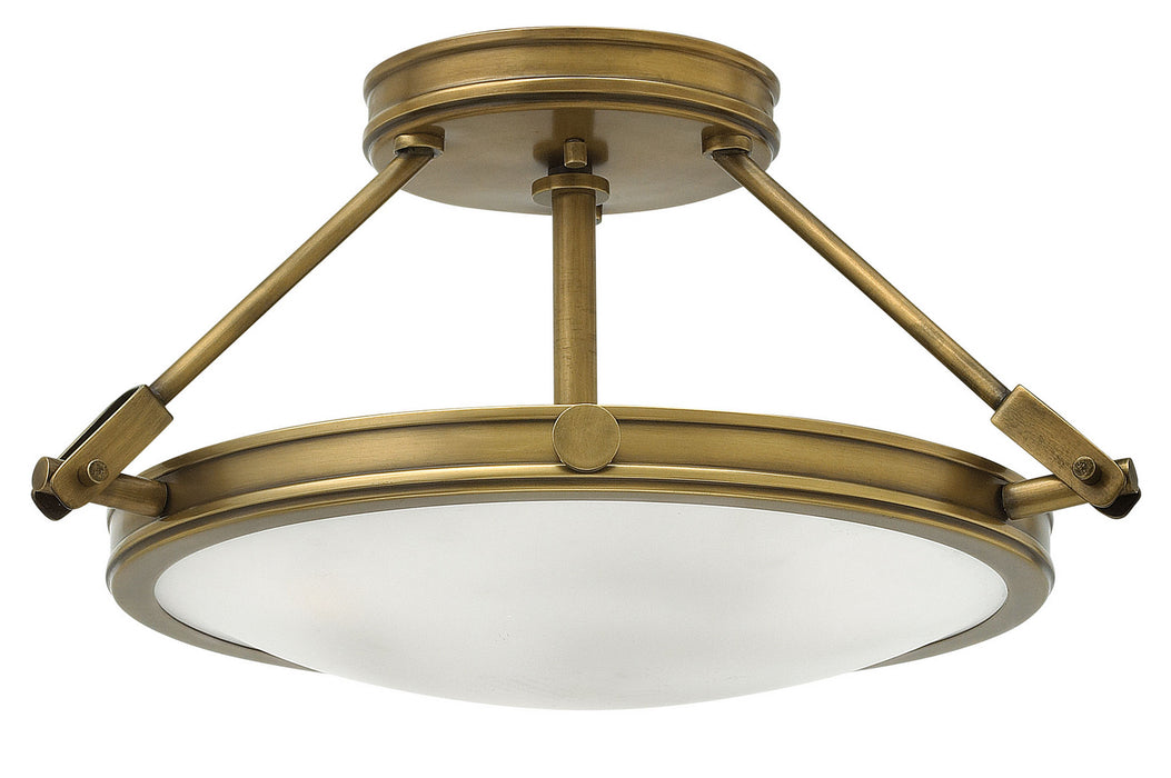Hinkley 3381HB LED Semi-Flush Mount, Heritage Brass