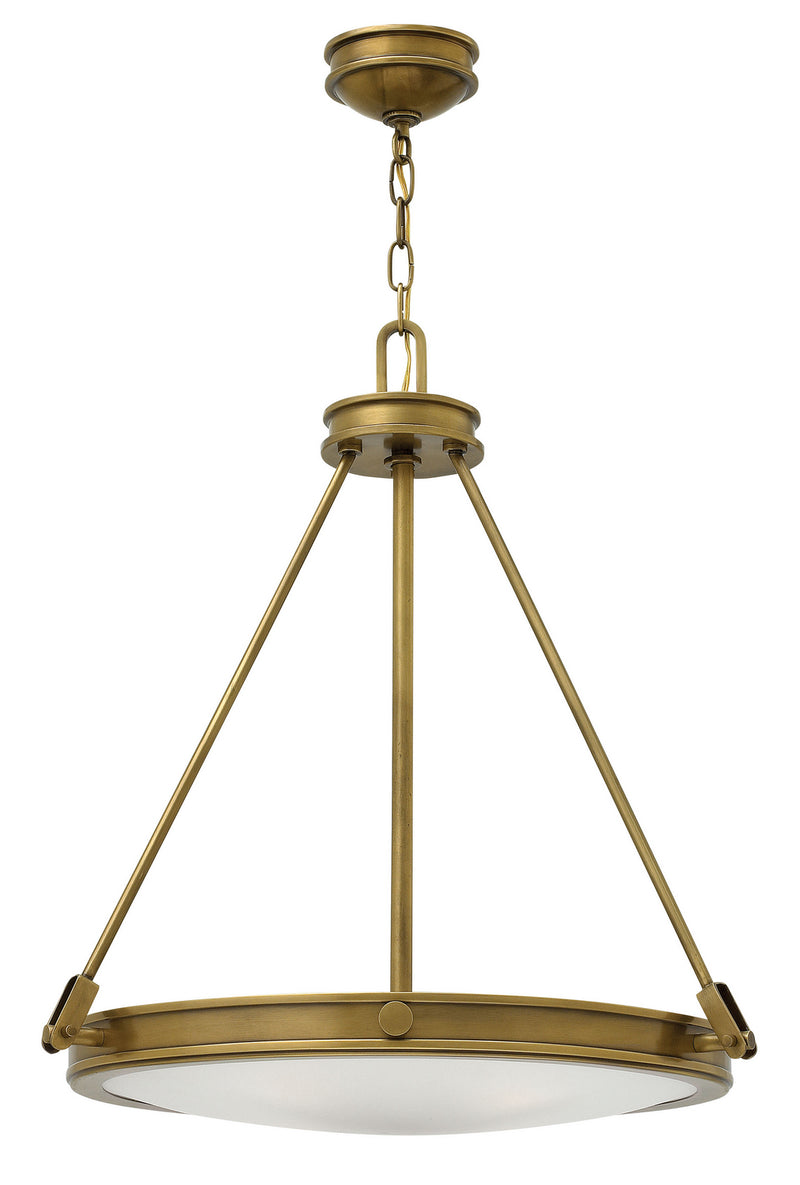 Hinkley 3384HB LED Pendant, Heritage Brass