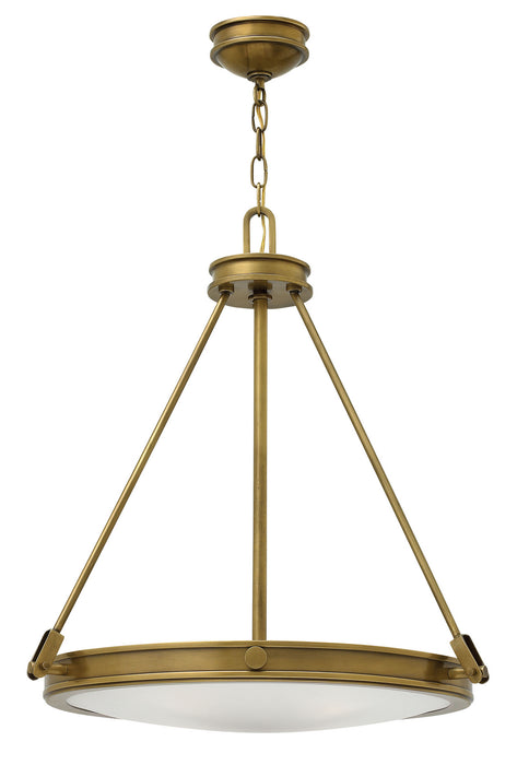 Hinkley 3384HB LED Pendant, Heritage Brass