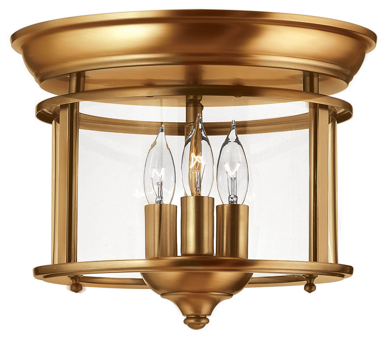 Hinkley 3473HR LED Flush Mount, Heirloom Brass