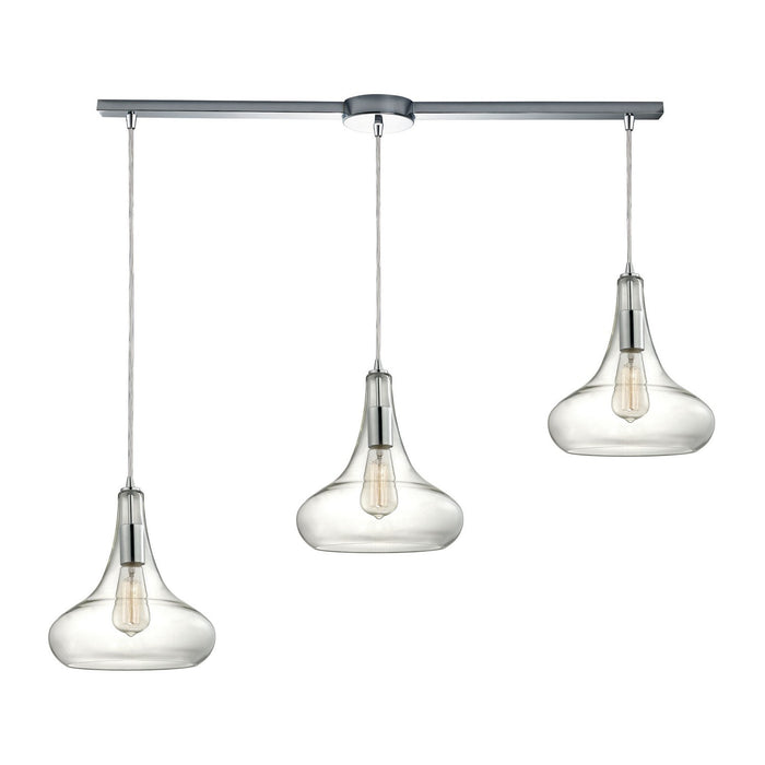 ELK Home 10422/3L Three Light Pendant, Polished Chrome