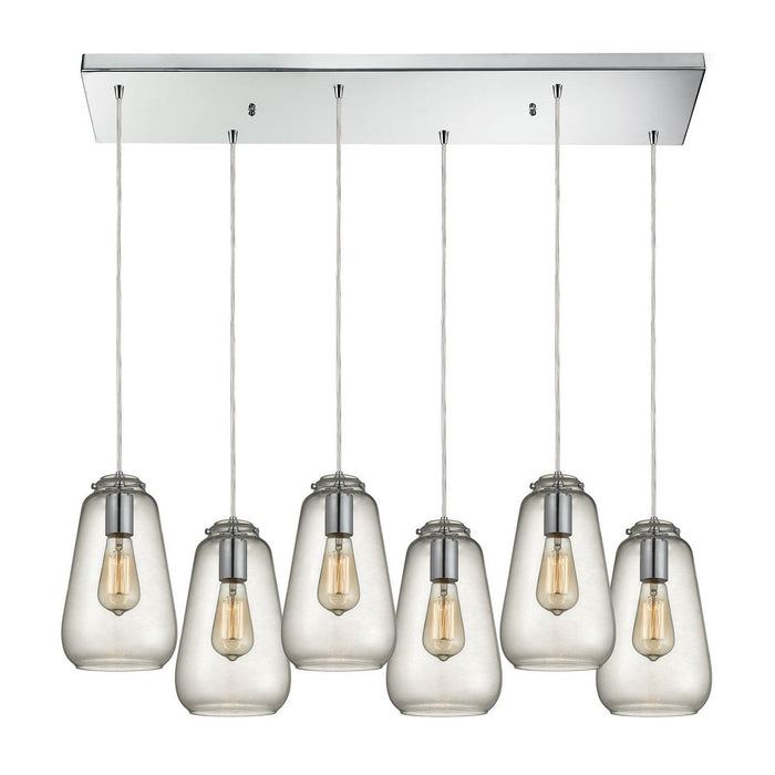 ELK Home 10423/6RC Six Light Pendant, Polished Chrome