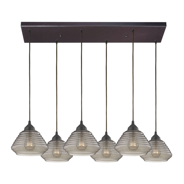 ELK Home 10434/6RC Six Light Pendant, Oil Rubbed Bronze