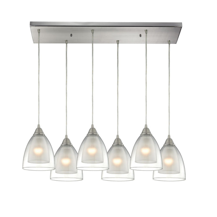 ELK Home 10464/6RC Six Light Pendant, Satin Nickel