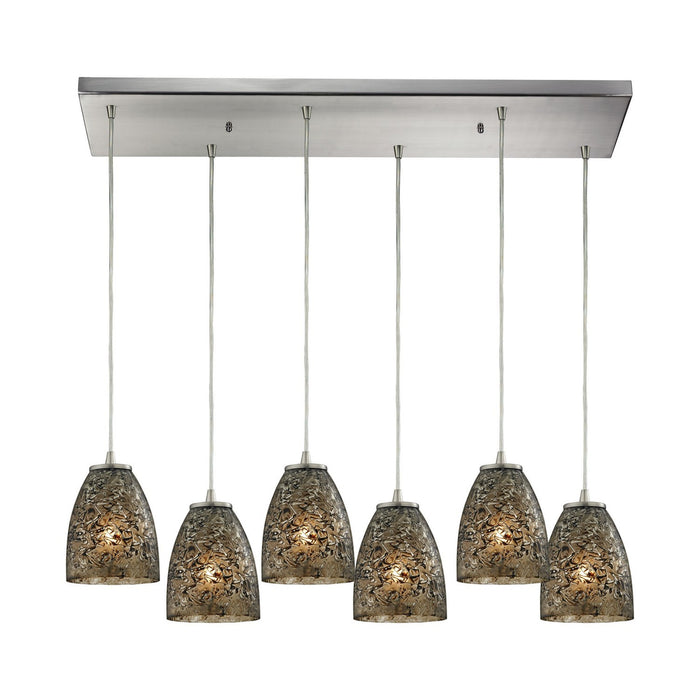 ELK Home 10465/6RC-BRF Six Light Pendant, Satin Nickel