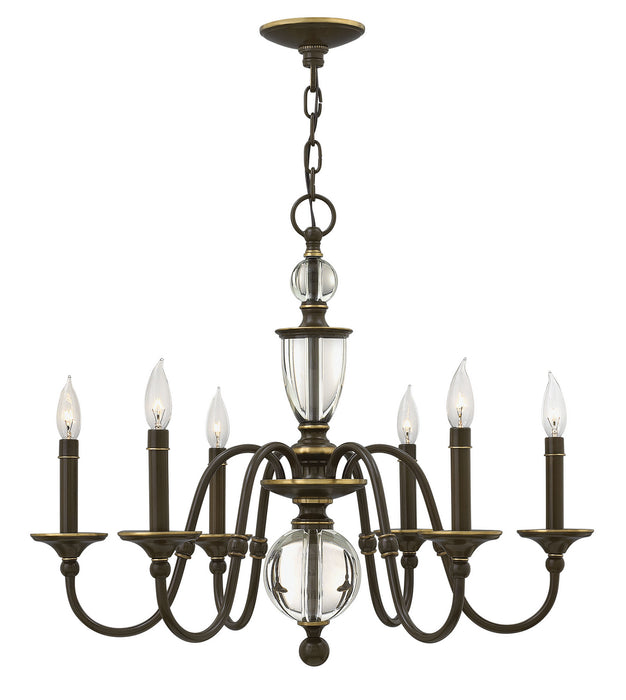 Hinkley 4956LZ LED Chandelier, Light Oiled Bronze