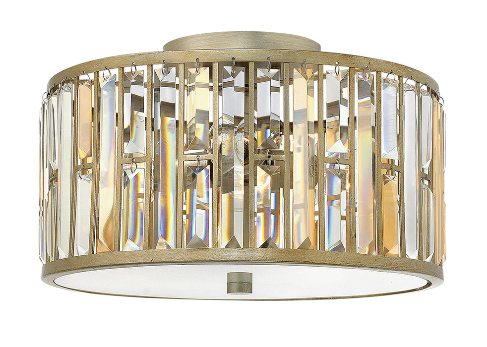 Fredrick Ramond FR33731SLF LED Flush Mount, Silver Leaf