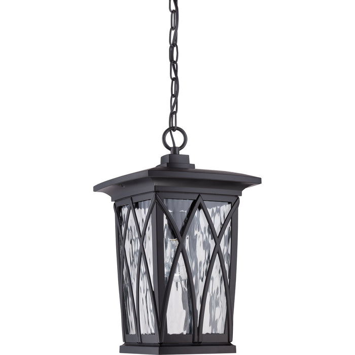 Quoizel GVR1910K One Light Outdoor Hanging Lantern, Mystic Black