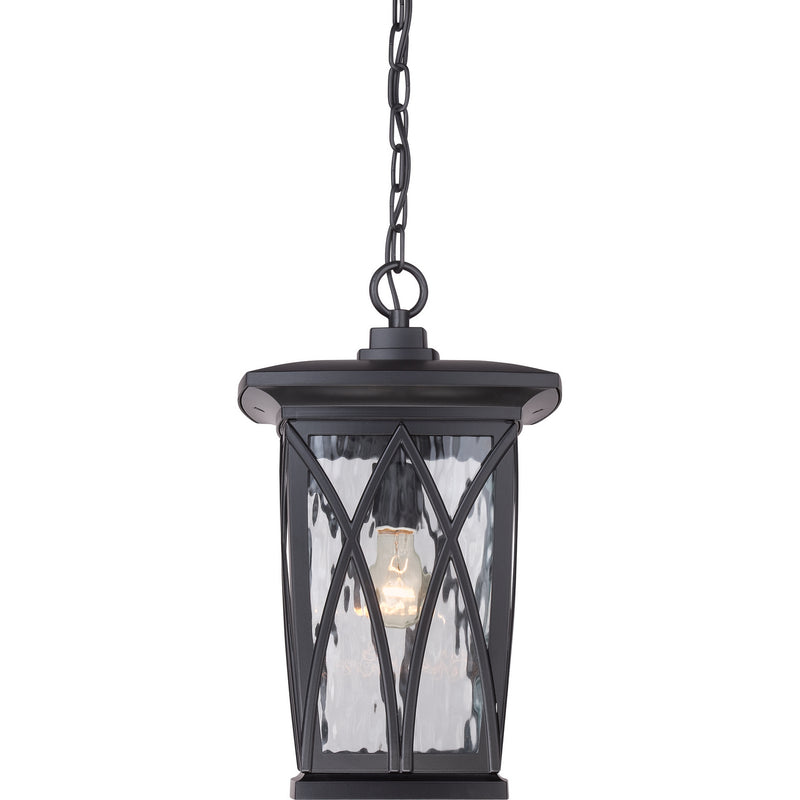 Quoizel GVR1910K One Light Outdoor Hanging Lantern, Mystic Black