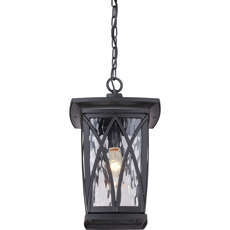 Quoizel GVR1910K One Light Outdoor Hanging Lantern, Mystic Black