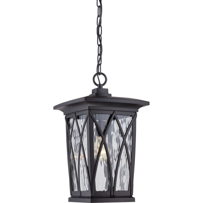 Quoizel GVR1910K One Light Outdoor Hanging Lantern, Mystic Black