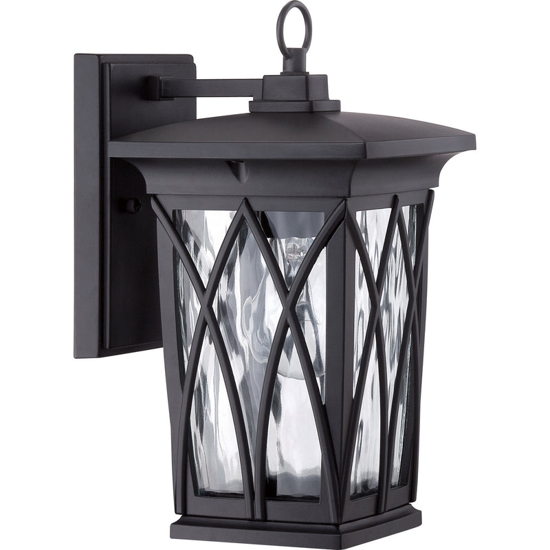 Quoizel GVR8406K One Light Outdoor Wall Lantern, Mystic Black