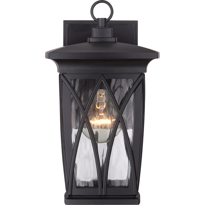 Quoizel GVR8406K One Light Outdoor Wall Lantern, Mystic Black