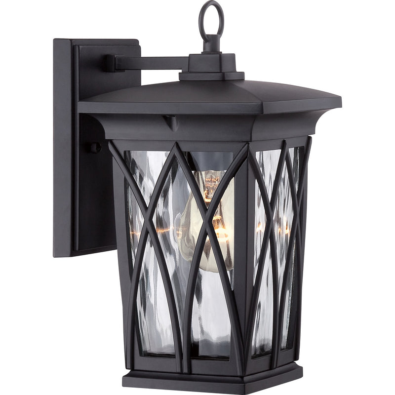 Quoizel GVR8406K One Light Outdoor Wall Lantern, Mystic Black