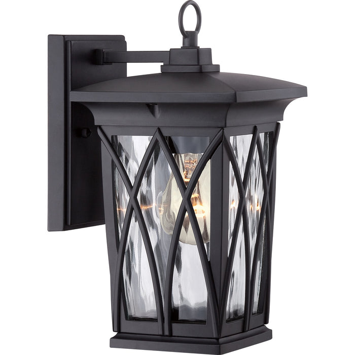 Quoizel GVR8406K One Light Outdoor Wall Lantern, Mystic Black