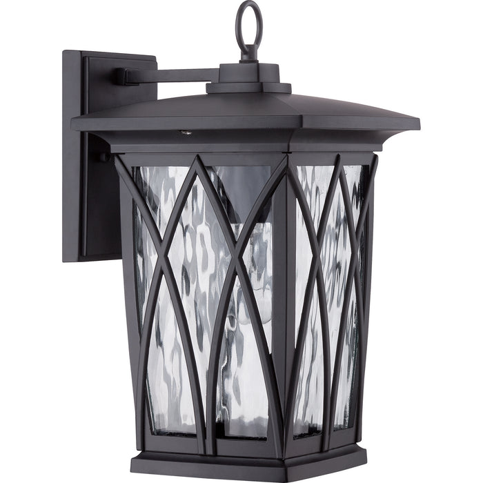 Quoizel GVR8408K One Light Outdoor Wall Lantern, Mystic Black