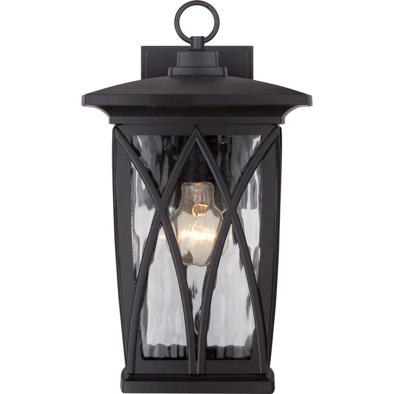 Quoizel GVR8408K One Light Outdoor Wall Lantern, Mystic Black