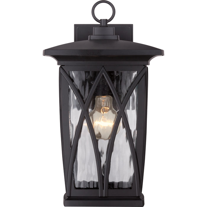 Quoizel GVR8408K One Light Outdoor Wall Lantern, Mystic Black