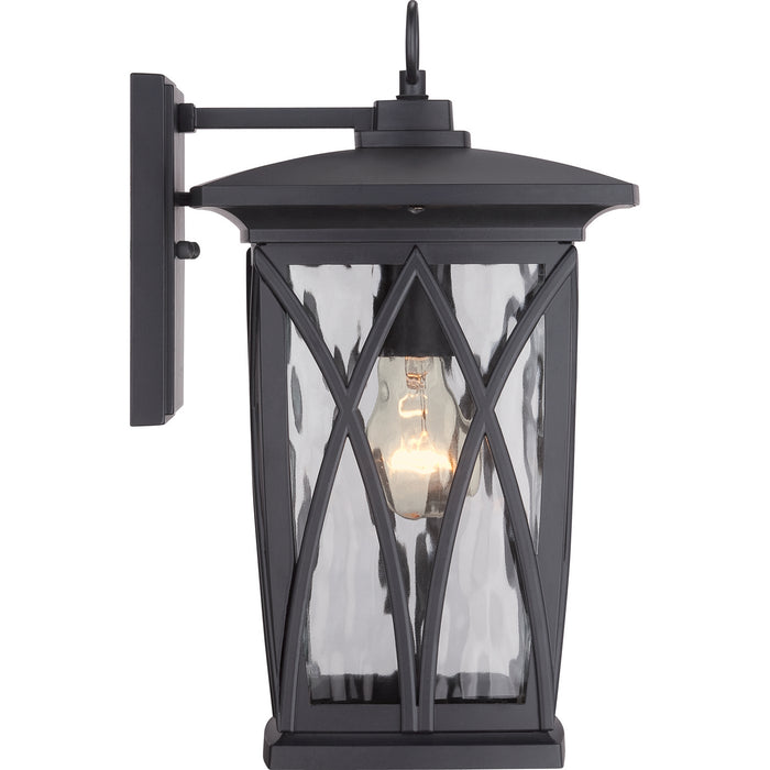 Quoizel GVR8408K One Light Outdoor Wall Lantern, Mystic Black
