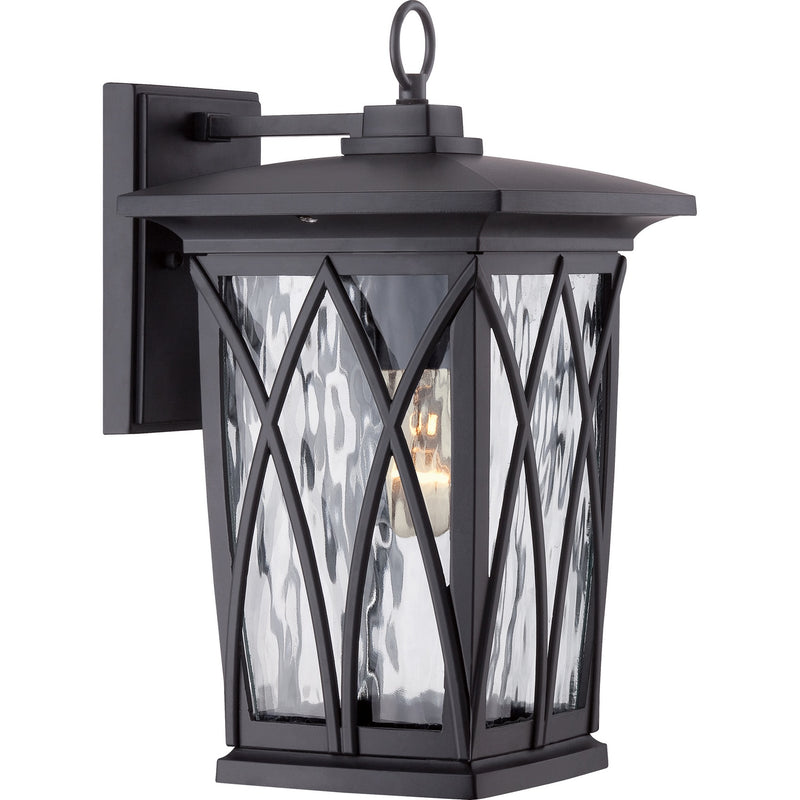 Quoizel GVR8408K One Light Outdoor Wall Lantern, Mystic Black