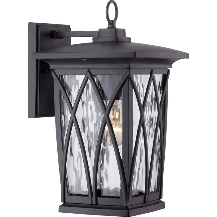 Quoizel GVR8408K One Light Outdoor Wall Lantern, Mystic Black