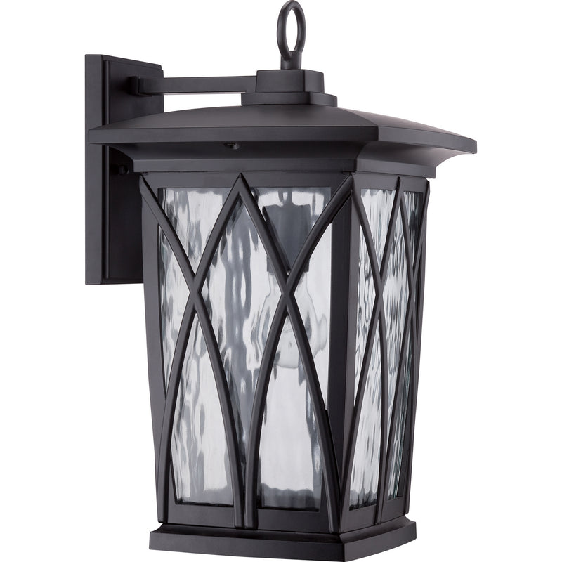 Quoizel GVR8410K One Light Outdoor Wall Lantern, Mystic Black