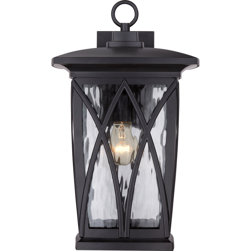 Quoizel GVR8410K One Light Outdoor Wall Lantern, Mystic Black