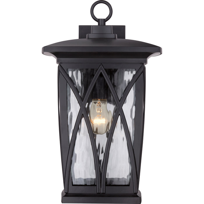 Quoizel GVR8410K One Light Outdoor Wall Lantern, Mystic Black