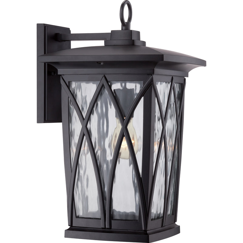 Quoizel GVR8410K One Light Outdoor Wall Lantern, Mystic Black