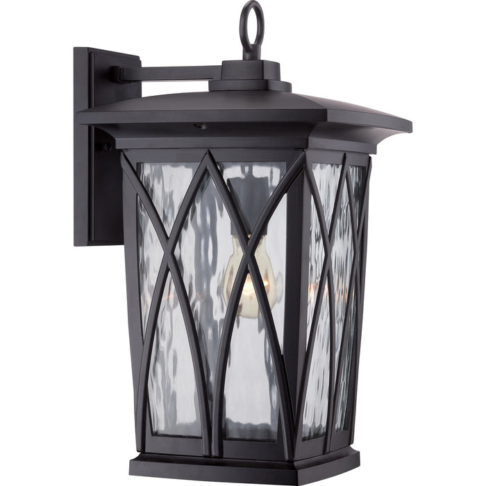 Quoizel GVR8410K One Light Outdoor Wall Lantern, Mystic Black