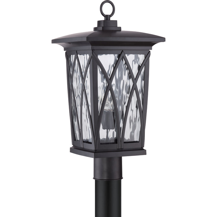 Quoizel GVR9010K One Light Outdoor Post Mount, Mystic Black