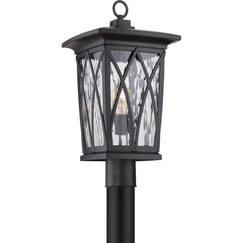 Quoizel GVR9010K One Light Outdoor Post Mount, Mystic Black