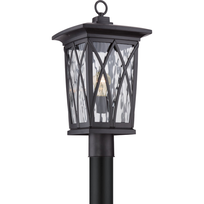 Quoizel GVR9010K One Light Outdoor Post Mount, Mystic Black