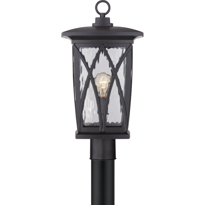 Quoizel GVR9010K One Light Outdoor Post Mount, Mystic Black