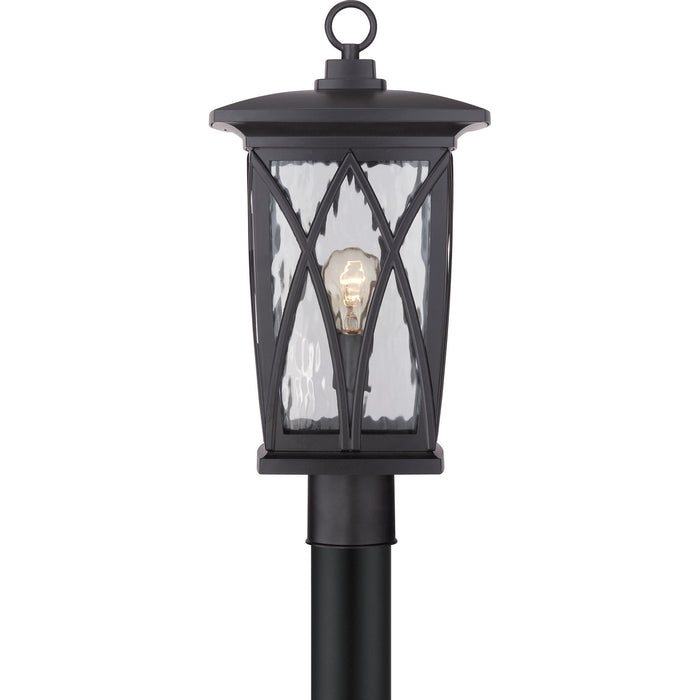 Quoizel GVR9010K One Light Outdoor Post Mount, Mystic Black